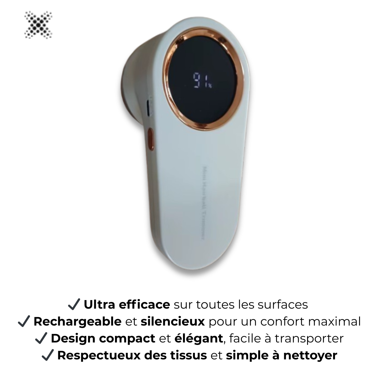 Anti-Bouloches Pro – Design Élégant, USB Recharge